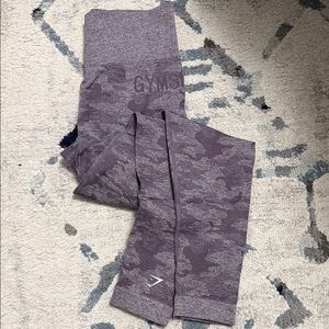 Gymshark Purple Camo Seamless Active Leggings